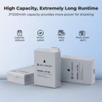 K&F CONCEPT Carregador triplo USB-C + 3 Baterias LP-E8 - Imagem 2