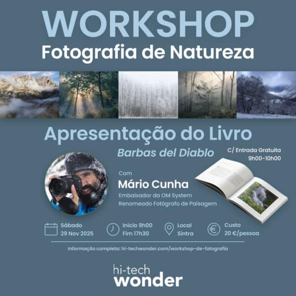 Cartaz Workshop Fotografia de Natureza em Sintra com Mário Cunha