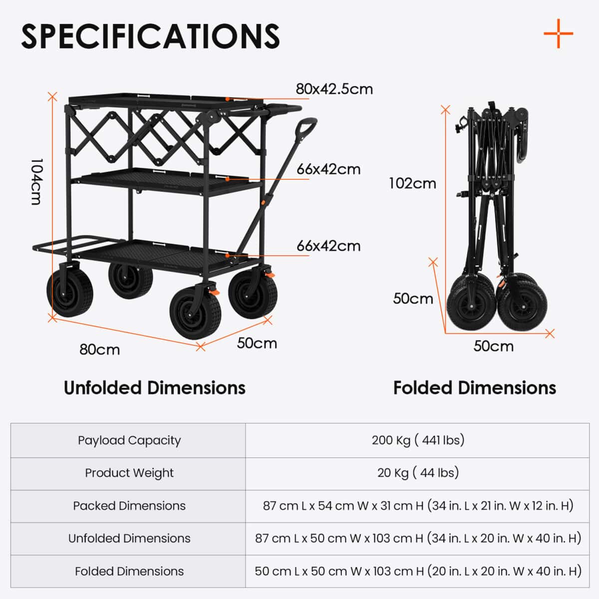 TARION TitanRig Cart – Carro de Transporte Plegable y Modular - Imagen 4