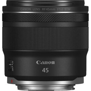 Objetiva Canon RF 45mm f/1.2 STM vista frontal