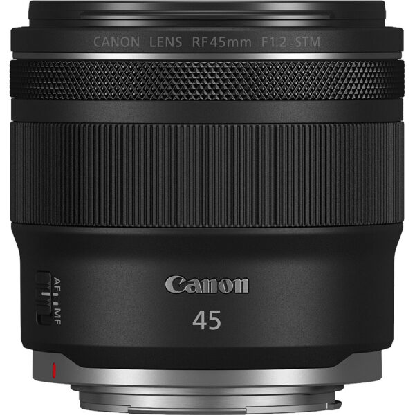 Objetiva Canon RF 45mm f/1.2 STM vista frontal