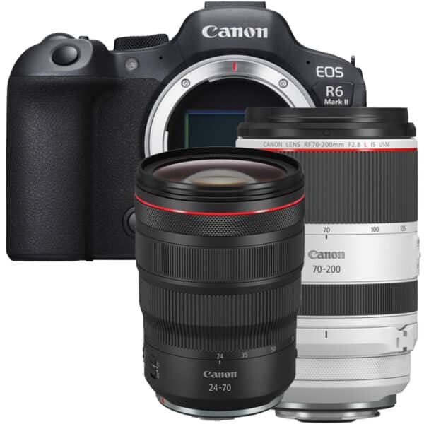 CANON EOS R6 Mark II + RF 24-70MM F2.8L IS USM + RF 70-200mm F2.8L IS USM (BUNDLE)