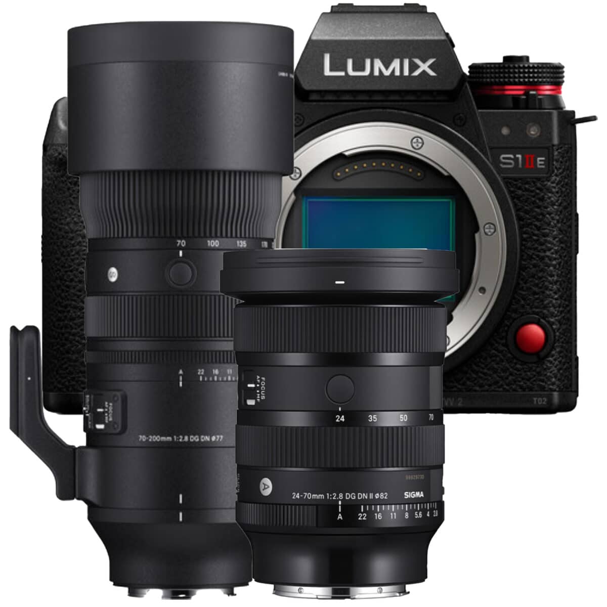 PANASONIC Lumix S1 IIE + SIGMA 24-70mm f/2.8 DG DN II + 70-200mm f/2.8 DG DN OS (Bundle) - Imagen 1