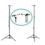 CARUBA Kit 2x Tripé de Estúdio LS-8 292 cm + Desenroladores de Fundos c/Corrente (BUNDLE)