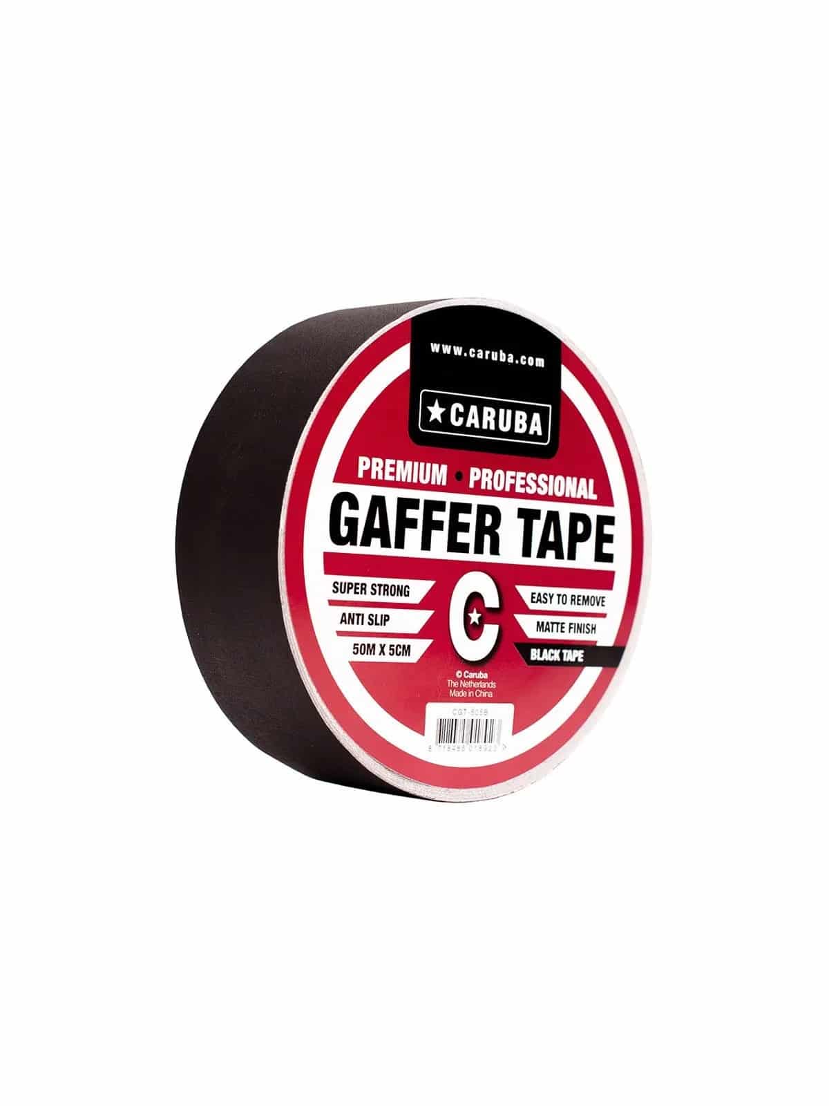 x CARUBA Cinta Gaffer Delimitación Negra Mate 50m x 5 cm - Imagen 1