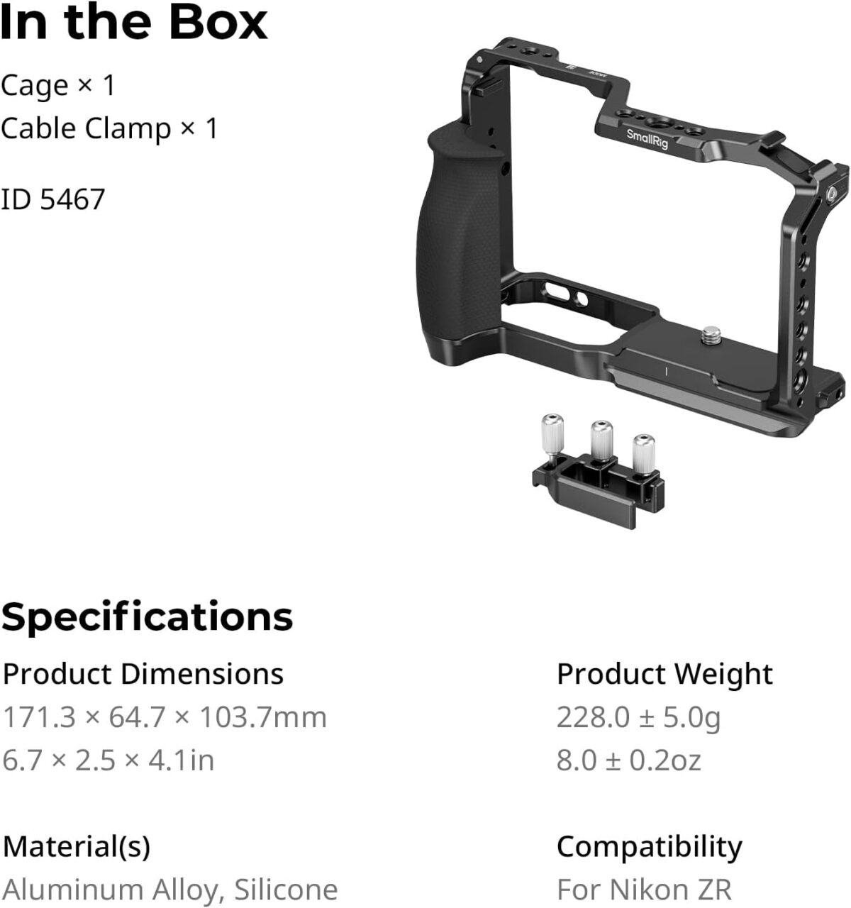Smallrig 5467 Cage para Nikon ZR - Imagen 15