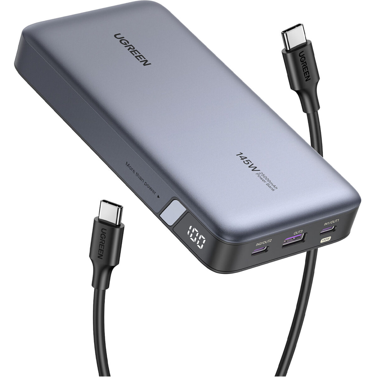 UGREEN PB205 Power Bank USB-C 25.000 mAh 145W 3 Portas (Azul) - Imagem 4
