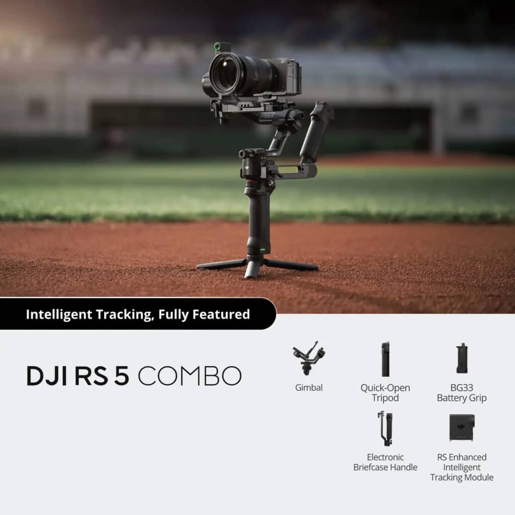 Conteúdo da Embalagem - DJI RS 5 Combo