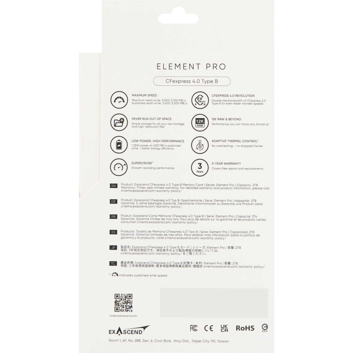 EXASCEND Element Pro CFexpress 4.0 Type B – 512GB - Imagen 4