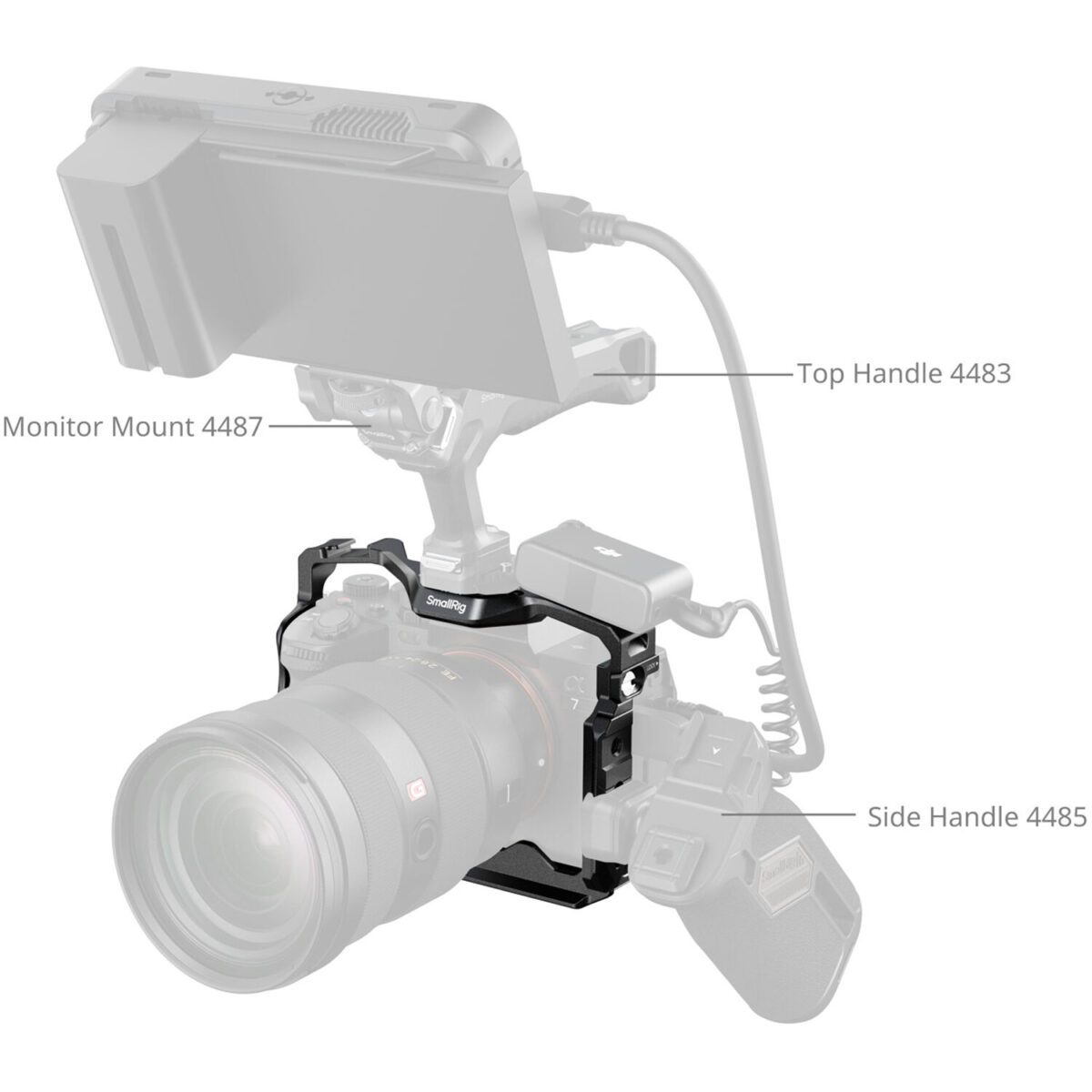 SMALLRIG 3667C Cage para Sony A7 V / A7R V / A7 IV / A7S III / A1 / A7R IV - Imagem 3