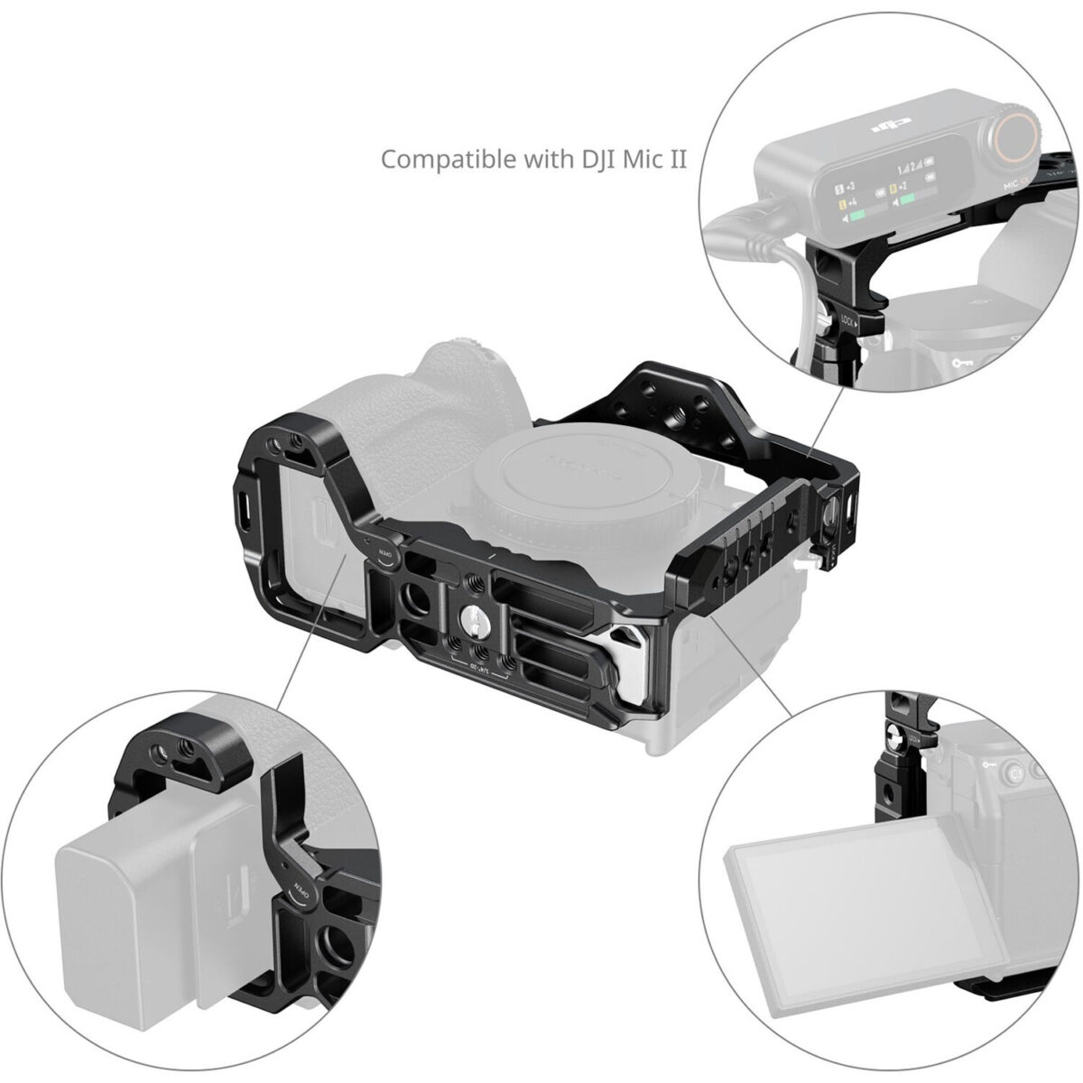 SMALLRIG 3667C Cage para Sony A7 V / A7R V / A7 IV / A7S III / A1 / A7R IV - Imagem 7