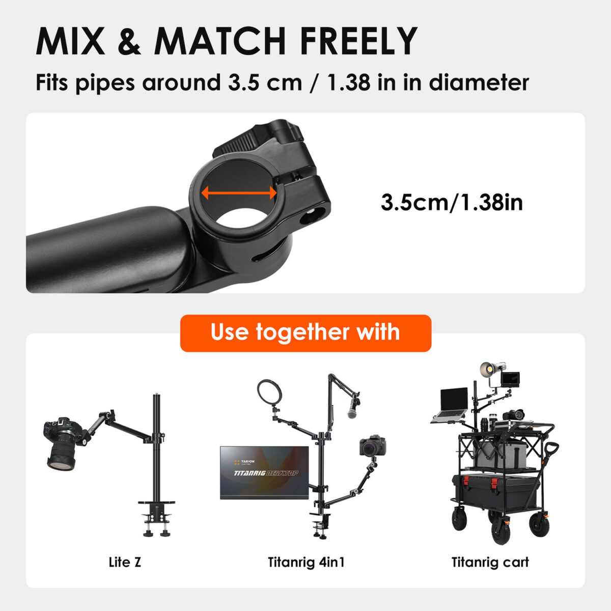 TARION TitanRig Módulo Y Braço para Iluminação ou Microfone - Imagem 2