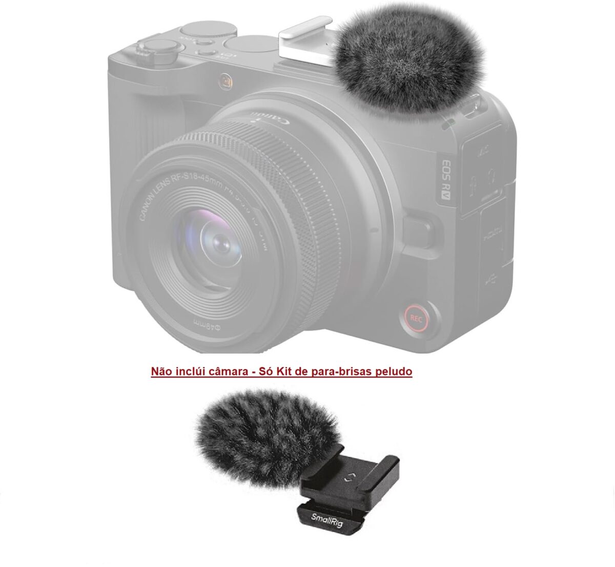 SMALLRIG 5786 Kit Paravientos de Pelo para Canon EOS R50 V - Imagen 2