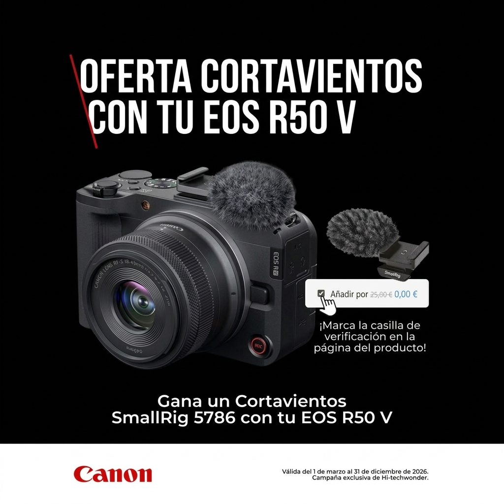 CANON – EOS R50 V con Oferta de Protector de Viento