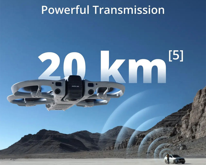 Transmissão DJI O4+ estável e de longo alcance