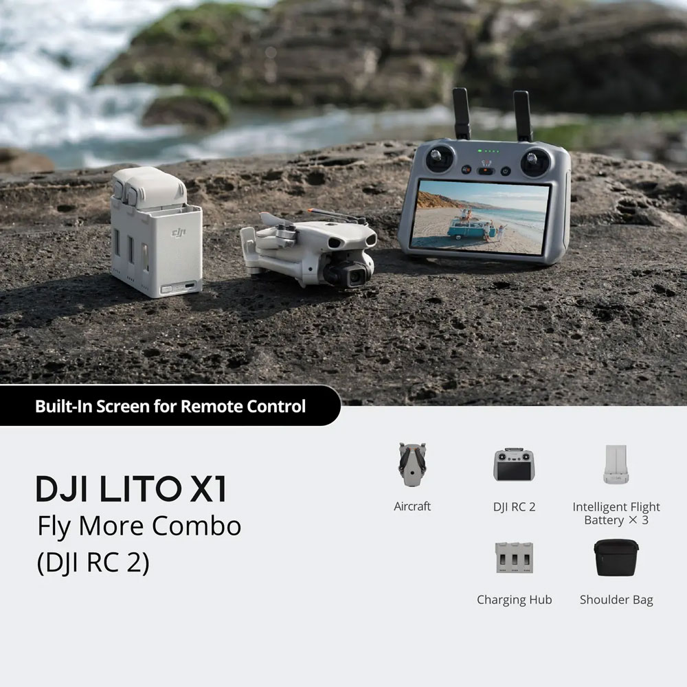 Conteúdo da Embalagem – DJI Lito X1 Fly More Combo (DJI RC 2)