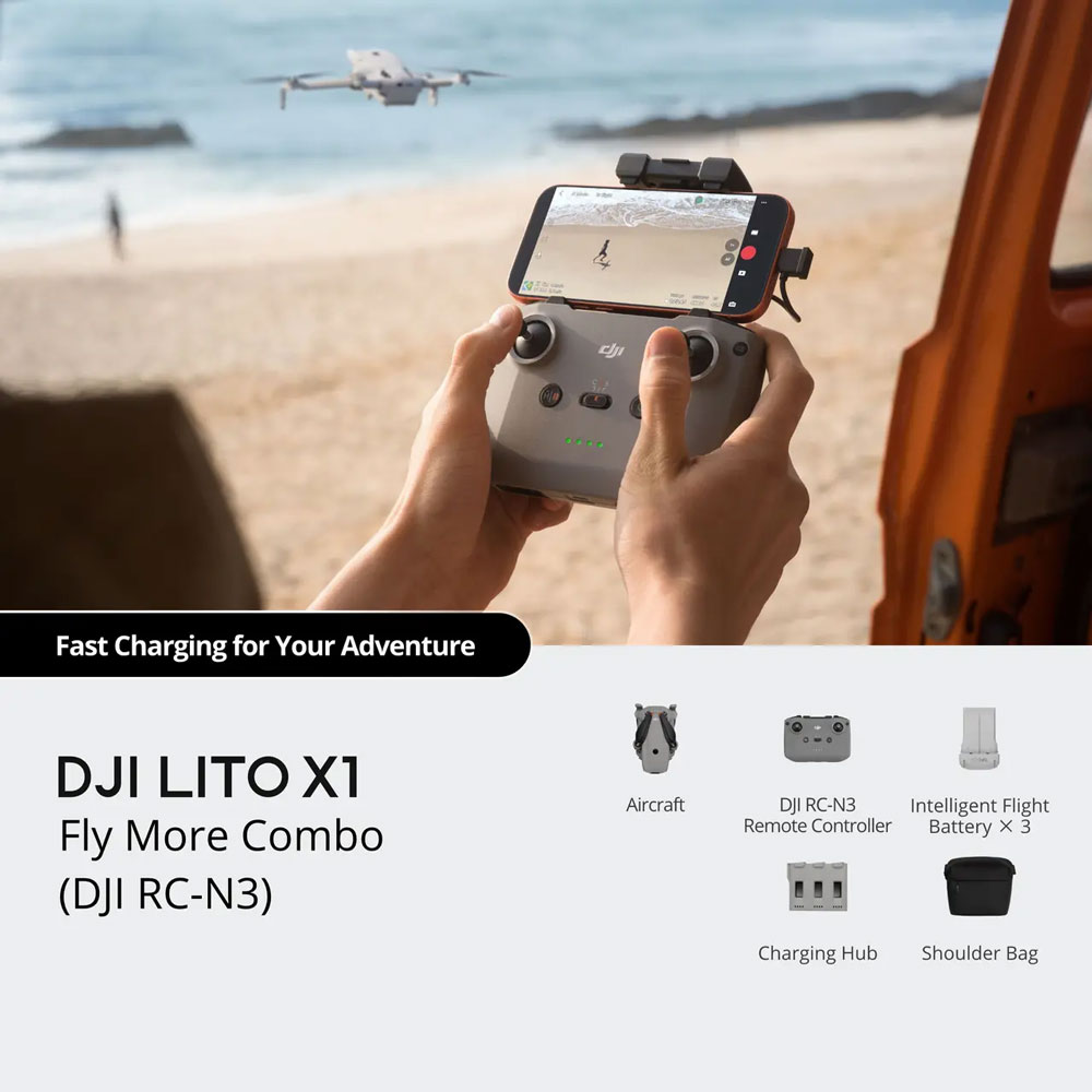 Conteúdo da Embalagem – DJI Lito X1 Fly More Combo (DJI RC-N3)