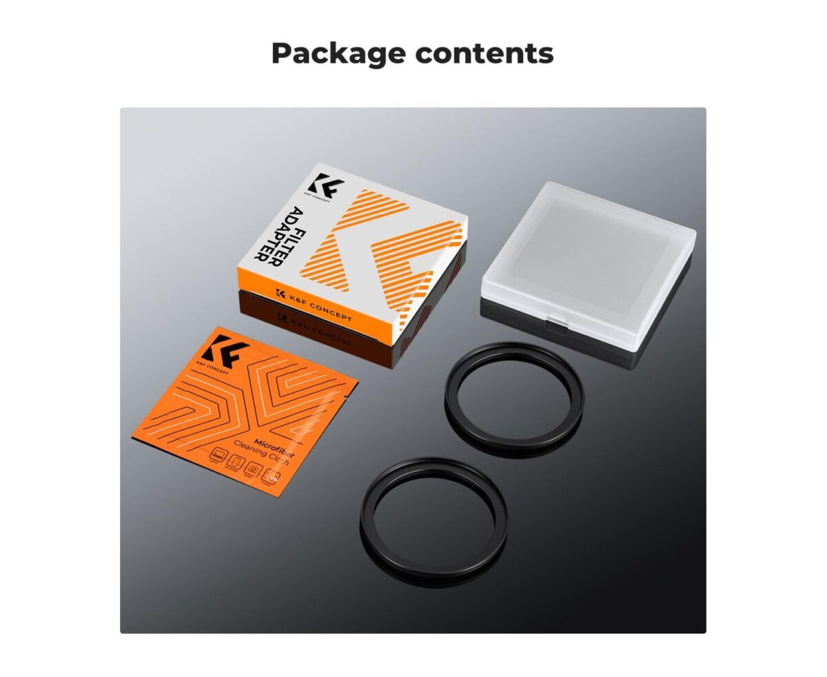 K&F CONCEPT 2 Adaptadores de Filtro Step-Up 72mm-77mm + 1 Pano de Limpeza - Imagem 4