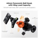 K&F CONCEPT Tripé de Viagem Compacto Alumínio  0235A1+BH-40 - KF09.161 - Imagem 2