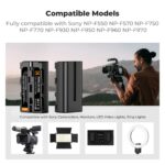 K&F CONCEPT KF28.0046 Kit Carregador Duplo USB-C + 2 Baterias NP-F550 - Imagem 6