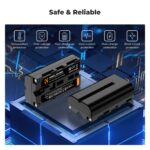 K&F CONCEPT KF28.0046 Kit Carregador Duplo USB-C + 2 Baterias NP-F550 - Imagem 7