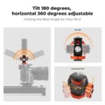 K&F CONCEPT KF31.133 Suporte Monitor Rotação 360° Inclinação 180° Sapata Fria - Imagem 4