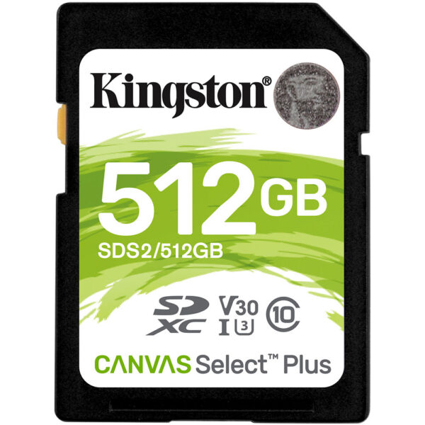 KINGSTON Canvas Select Plus SDXC UHS-I 512GB V30 U3 100MB/s