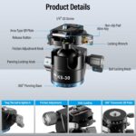 SIRUI KS-30 Rótula con Sistema QR y Panorámica Arca-Swiss - Imagen 11