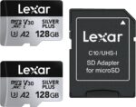 LEXAR Silver Plus microSDXC 2x128GB UHS-I V30 A2 205MB/s c/ Adaptador SD