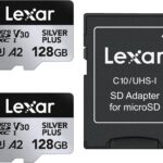 LEXAR Silver Plus microSDXC 2x128GB UHS-I V30 A2 205MB/s c/ Adaptador SD