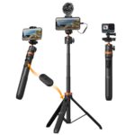 K&F CONCEPT MS04 Mini Tripé c/ Selfie Stick + Controlo Bluetooth KF09.127