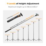 K&F CONCEPT MS04 Mini Tripé c/ Selfie Stick + Controlo Bluetooth KF09.127 - Imagem 2