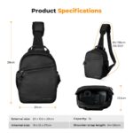 K&F CONCEPT Bolsa Transversal Urban Wander 08 - 5L (Preto) KF13.171 - Imagem 7