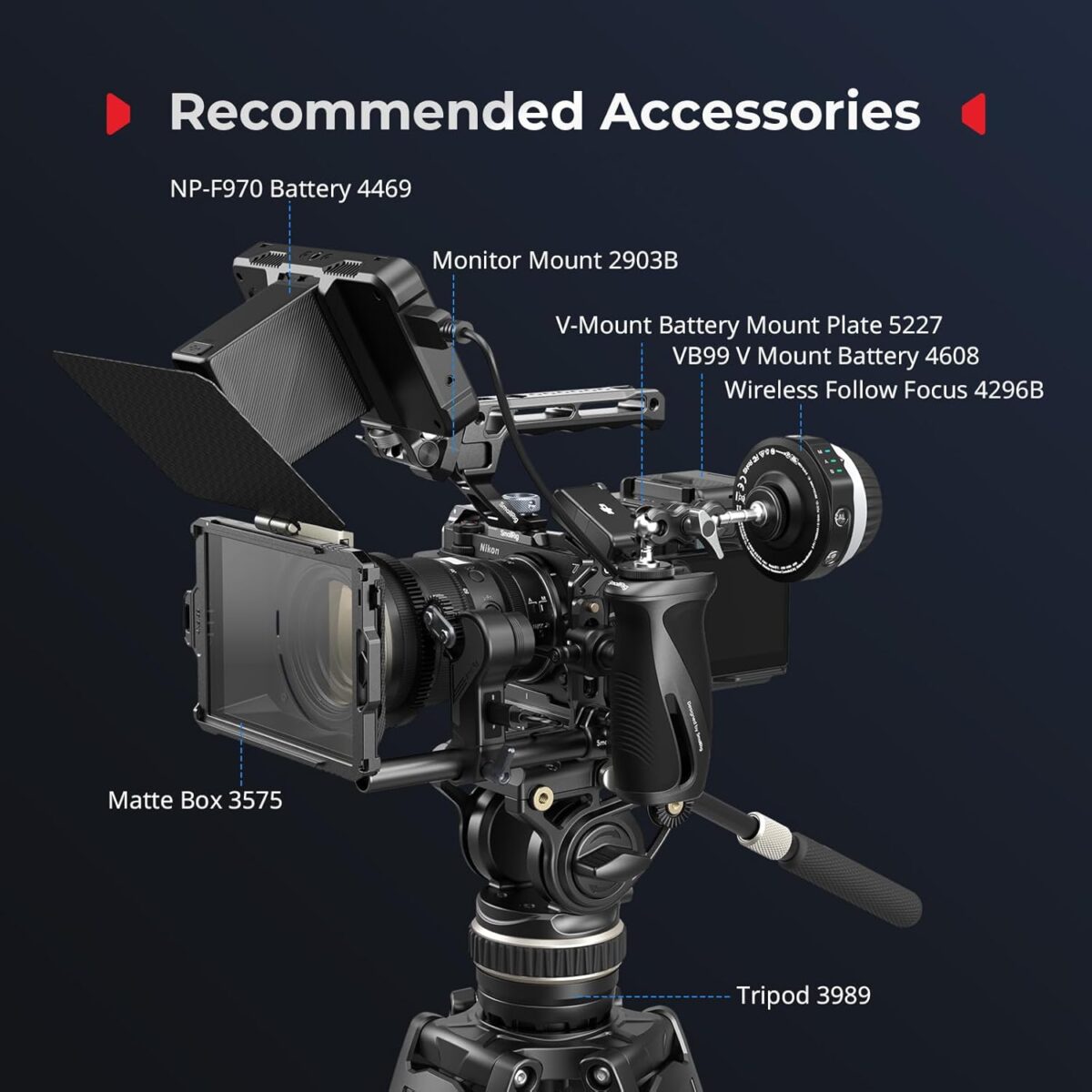 SMALLRIG 5647 Cage Kit para Nikon ZR - Imagem 7