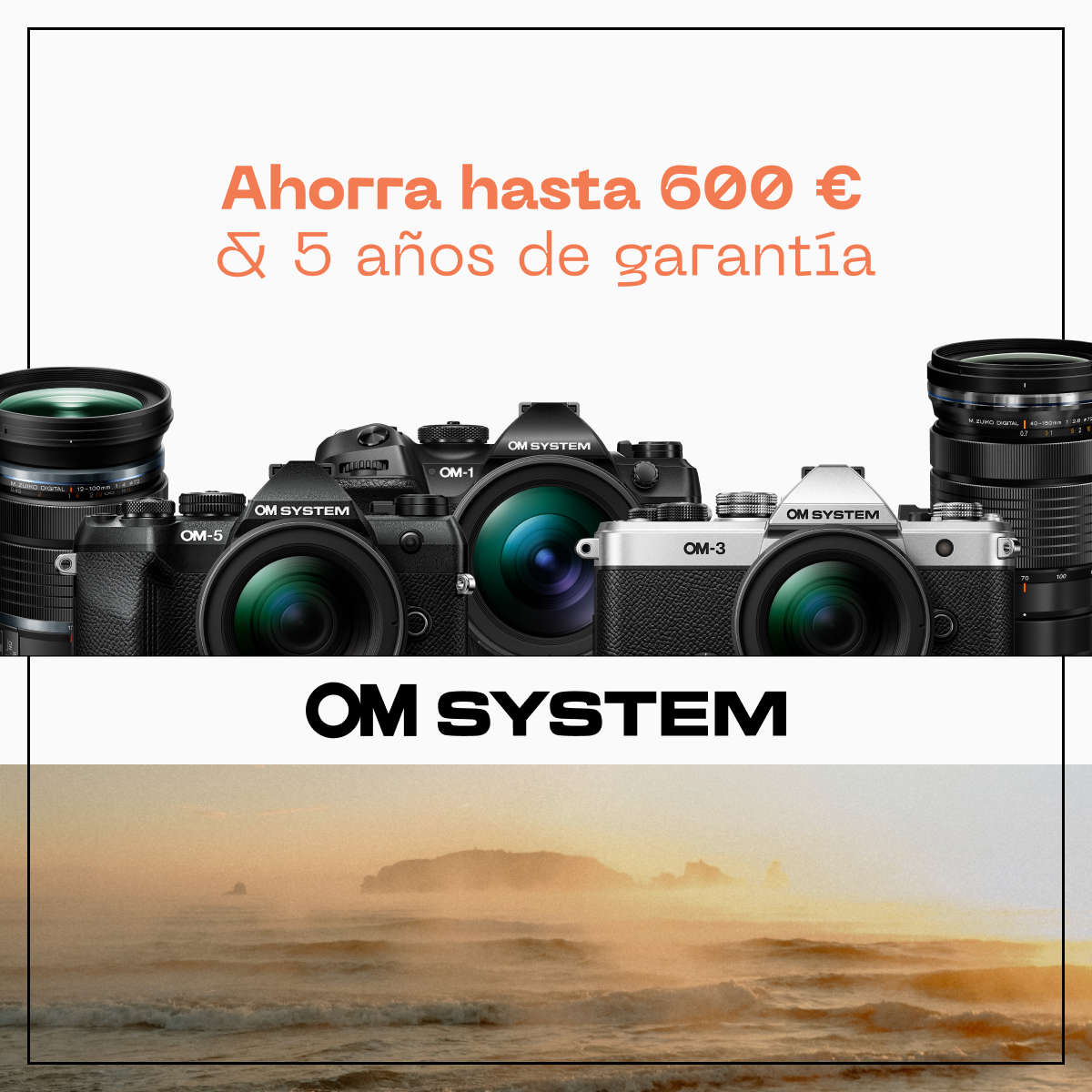 OM SYSTEM – Ahorra hasta 600€ y 5 años de garantía