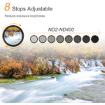 K&F CONCEPT Filtro Slim NDX Variável Fader ND2-400 (1-8.6 Stops) 40,5mm - Imagem 3
