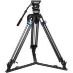 SIRUI SQ75 Tripé de Vídeo + Cabeça Fluida VHS10 + Mid-Level Spreader SV-FM