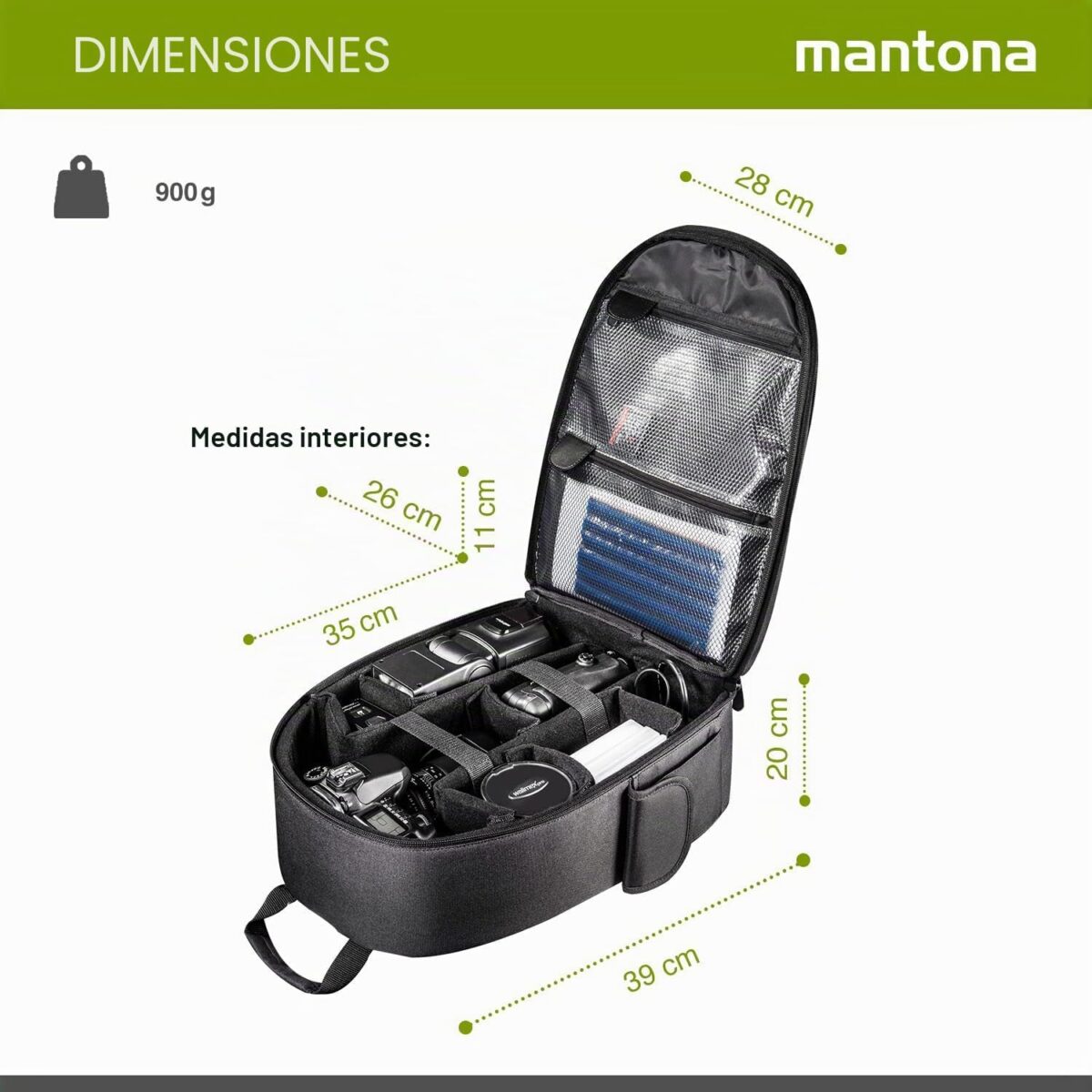 Mantona Mochila Azurit p/ Equipamento Fotográfico - Imagem 6