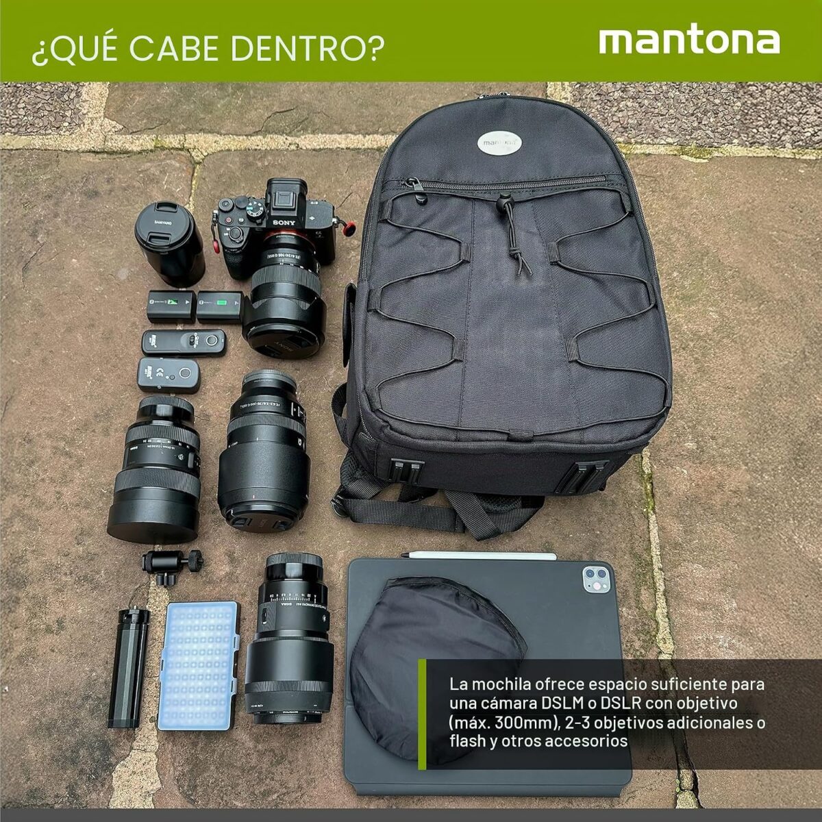 Mantona Mochila Azurit p/ Equipamento Fotográfico - Imagem 9