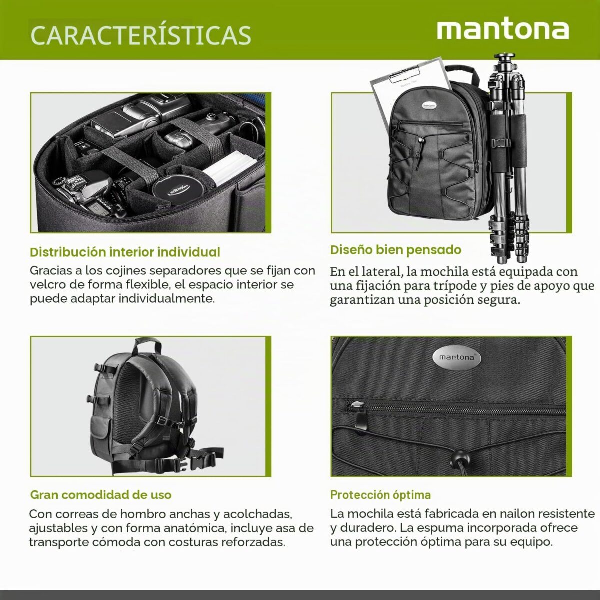 Mantona Mochila Azurit p/ Equipamento Fotográfico - Imagem 11
