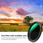 K&F Concept Filtro CPL + ND2-ND32 Nano-C (1 a 5 Stops) - Imagem 3
