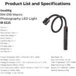 SMALLRIG 6225 RM 01B Luz LED para Macrofotografia - Imagem 20