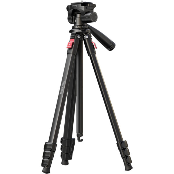 SMALLRIG 5474 AP-30 tripé de vídeo portátil com cabeça fluida e panorâmica 360°