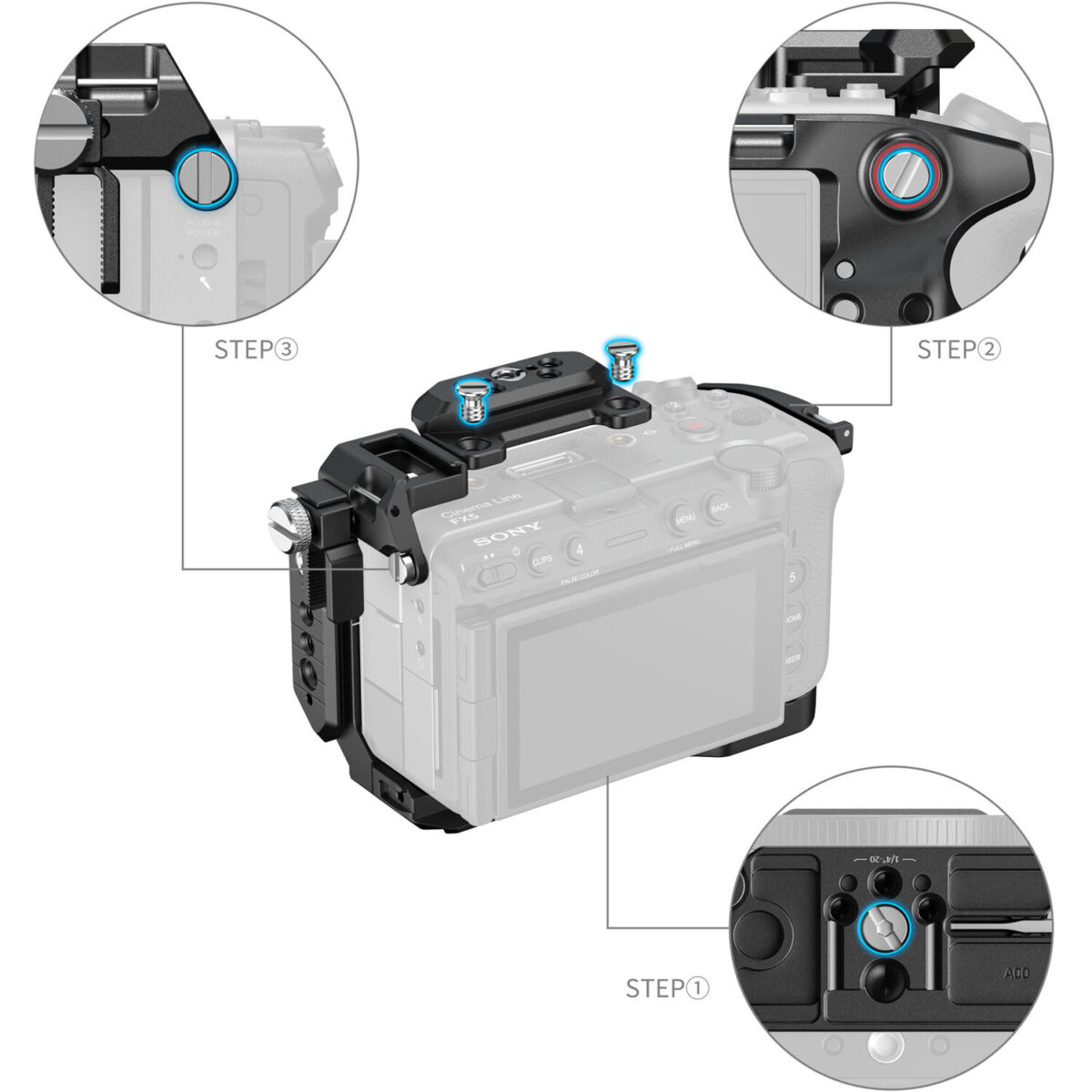 SMALLRIG 6776 Cage HawkLock para Sony FX5 - Imagem 4