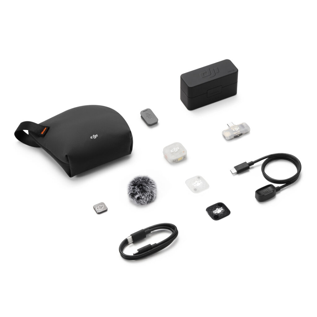 DJI Mic Mini 2S (1 TX + 1 Mobile RX + Caixa de Carregamento)