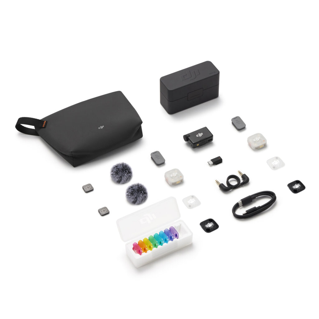 DJI Mic Mini 2S (2 TX + 1 RX + Caixa de Carregamento)