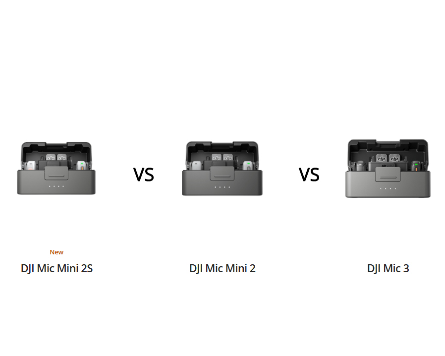 DJI Mic Mini 2S vs DJI Mic Mini 2 vs DJI Mic 3
