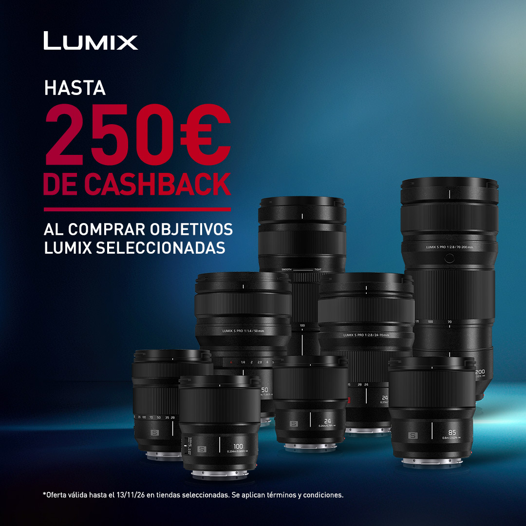 Cashback hasta 250€ Objetivos Lumix S