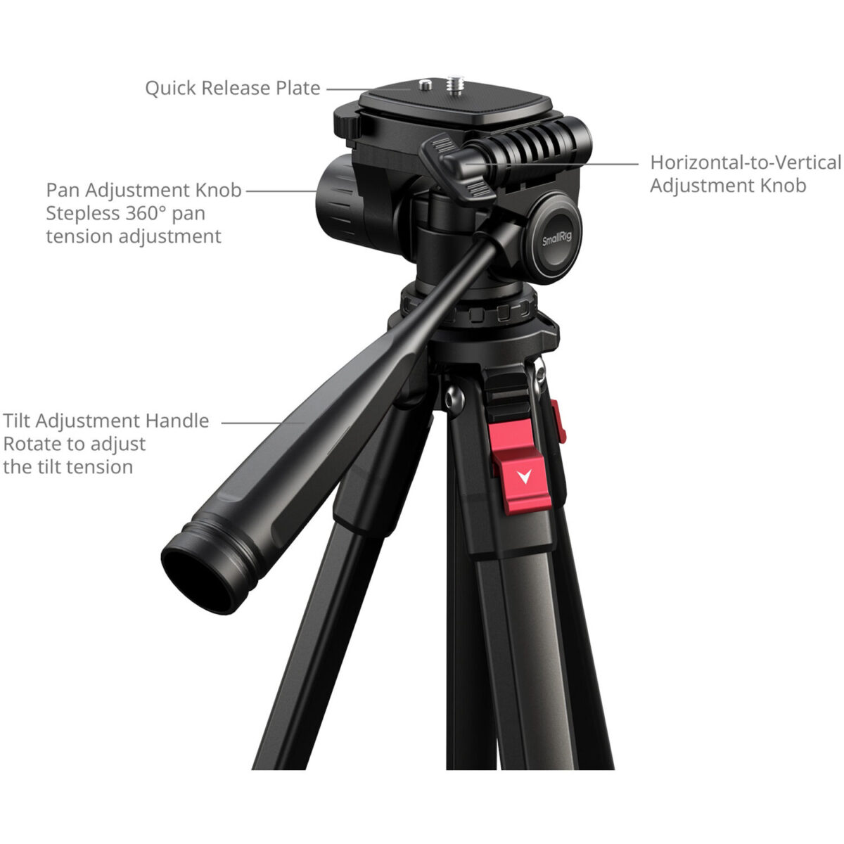 SMALLRIG 5474 Tripé Portátil de Vídeo 360° - Imagem 2