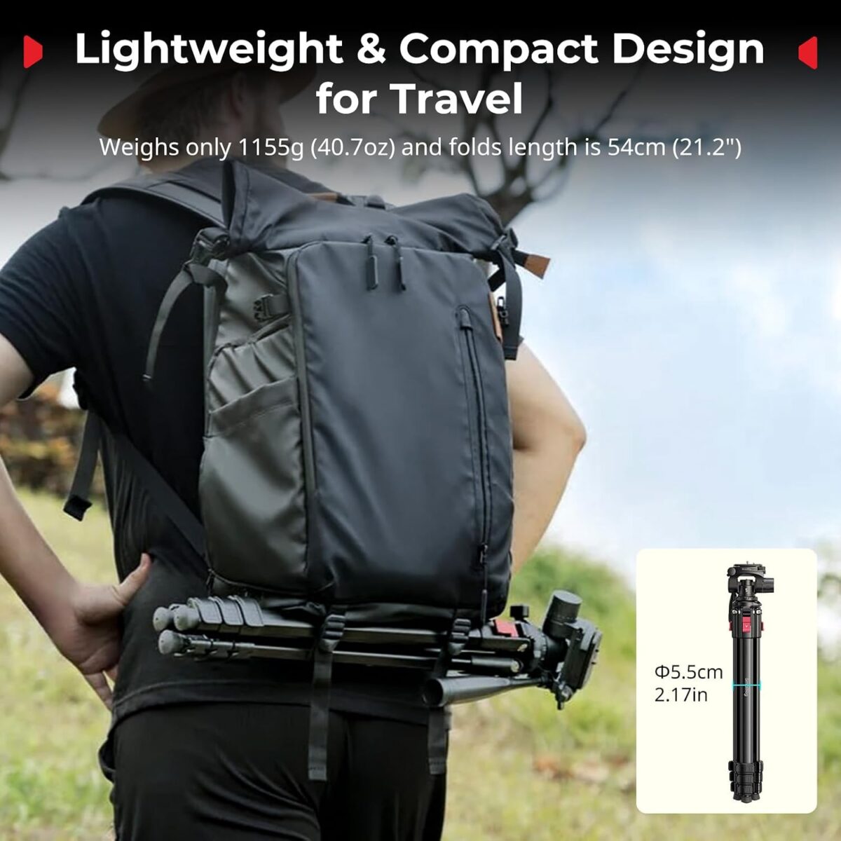SMALLRIG 5474 Tripé Portátil de Vídeo 360° - Imagem 7